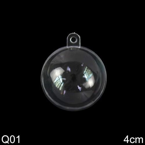 5/10pcs Christmas Clear Fillable Ornaments Ball Hanging Pendant Xmas