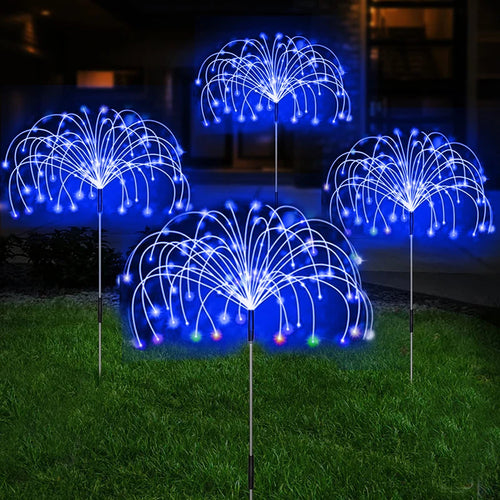 LED Solar Firework Lamp Outdoor Garden Decor Pathway Fairy Lights