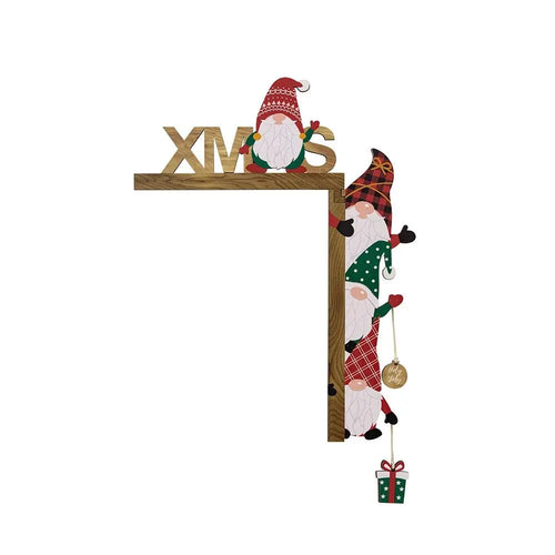 Wood Santa Christmas Door Corner Decor Christmas Door Frame Decor