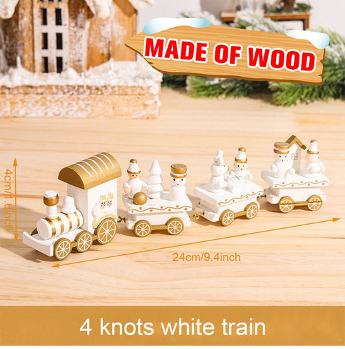 Christmas Wooden Train 2024 Xmas Ornament Merry Christmas Decorations