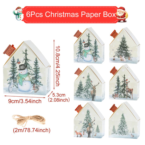 Christmas Gingerbread House Candy Box Merry Christmas Decoration For