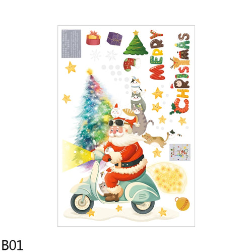 Christmas Tree Windows Stickers Glass Decal Decoration Xmas Tree