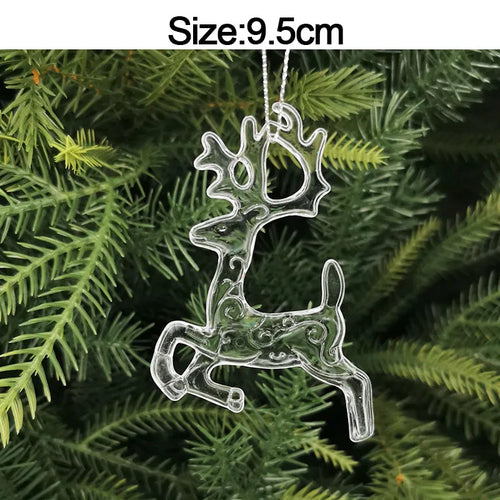 5pcs Christmas Home Decorations Crystal Acrylic Ornaments Snowflake