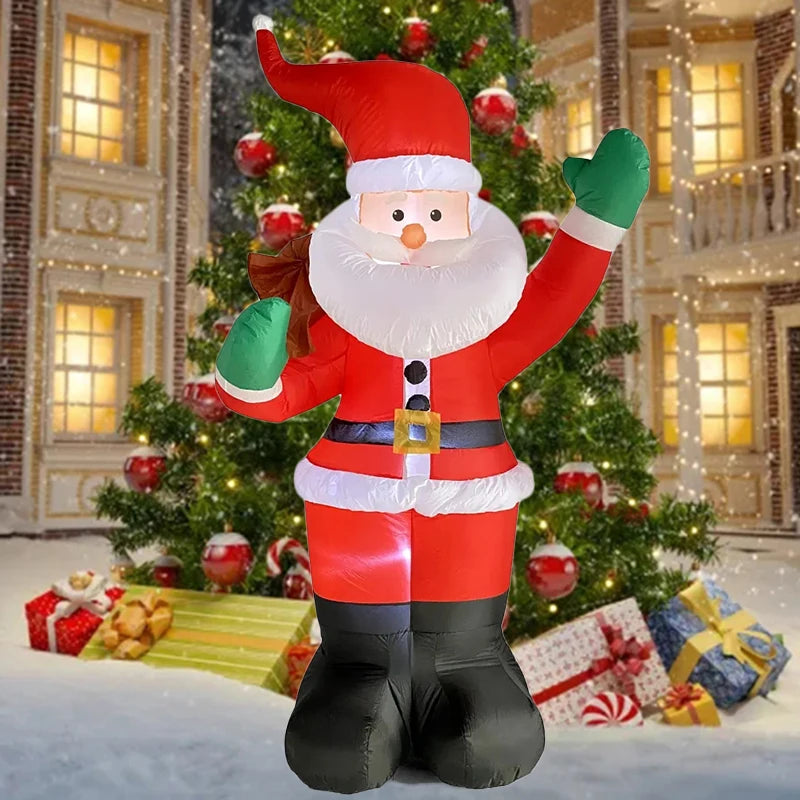 Backpack Santa Claus Christmas Decoration Inflatable Toys With LED