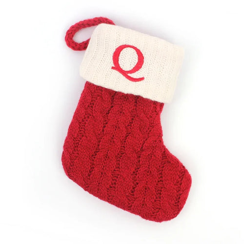 Letters Christmas Stocking New Knitting Christmas Tree Pendant