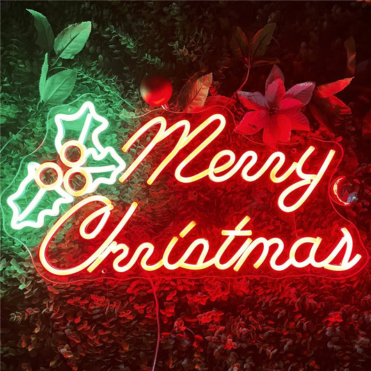 Merry Christmas Neon Sign LED Chrismas Lights Sign for Christmas