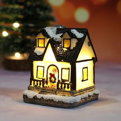 Christmas New Christmas Decorations Resin Small House Micro Landscape