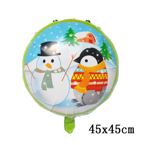 Merry Christmas Foil Balloon Navidad 2023 Home Decoration Santa Claus