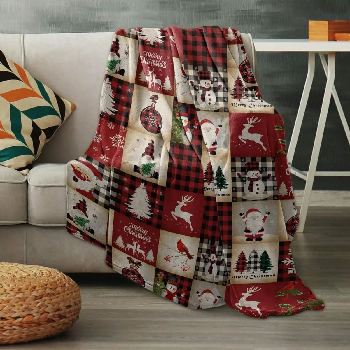 Christmas Soft Throw Blanket Soft Lightweight Flannel Fleece Blanket