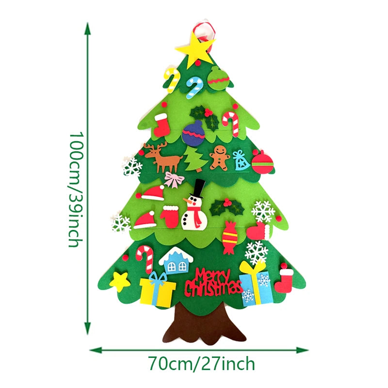 DIY Felt Christmas Tree Christmas Decoration for Home Navidad 2022 New