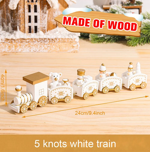 Christmas Wooden Train 2024 Xmas Ornament Merry Christmas Decorations