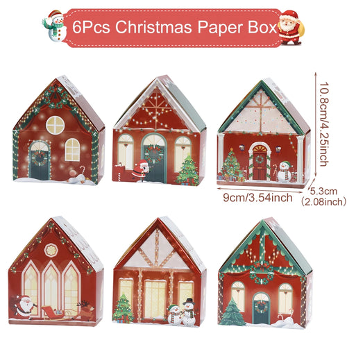 Christmas Gingerbread House Candy Box Merry Christmas Decoration For