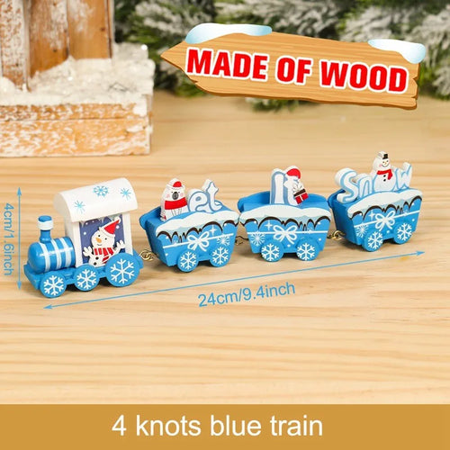 Christmas Wooden Train 2024 Xmas Ornament Merry Christmas Decorations