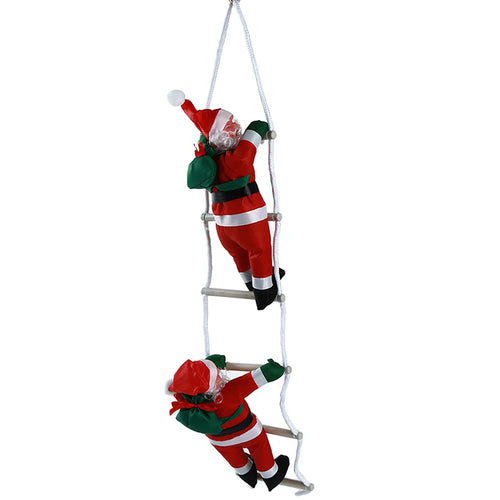 Santa Claus Climbing Ladder Ornaments Xmas Tree Santa Claus Climbing