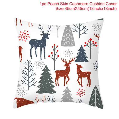 45*45 Christmas Cushion Cover Pillowcase Merry Christmas Decoration