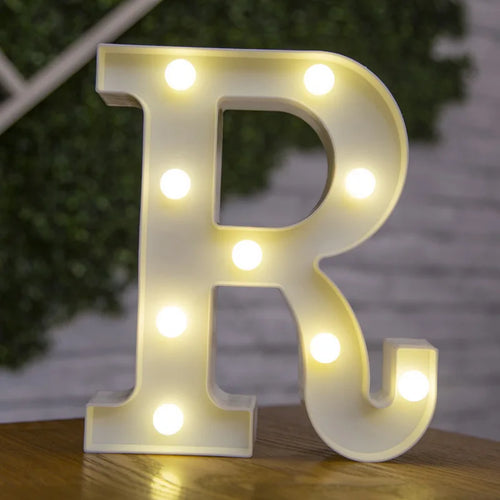 Alphabet Letter LED Lights Luminous Number Lamp Decor  Battery Night