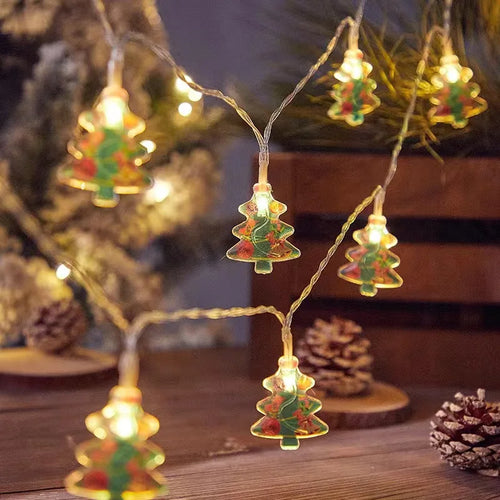 Christmas Tree LED String Light 1.5M 10LED Xmas Hanging Lamp Fairy