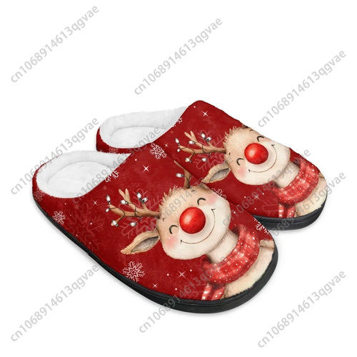 Merry Chrismas Cartoon Dwarf Deck the halls Home Cotton Slippers Mens