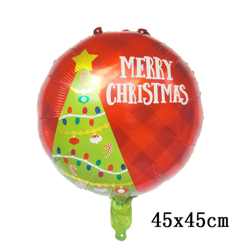 Merry Christmas Foil Balloon Navidad 2023 Home Decoration Santa Claus