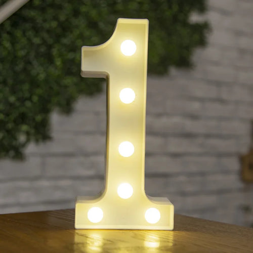 Alphabet Letter LED Lights Luminous Number Lamp Decor  Battery Night