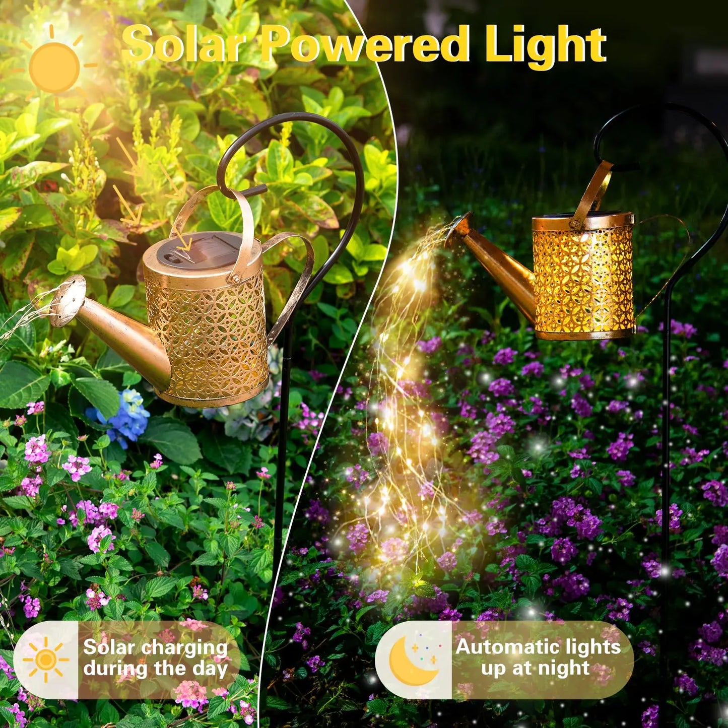 LED Solar Garden Lights Outdoor Waterproof Hanging Lights for Gardens