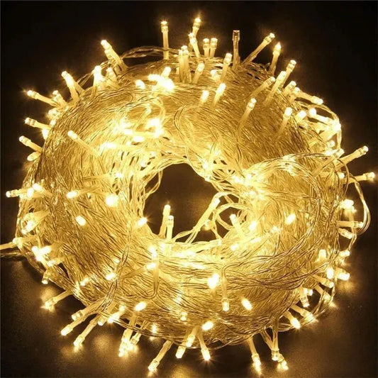 220V EU Plug 10M Outdoor Christmas LED String Light Garlands