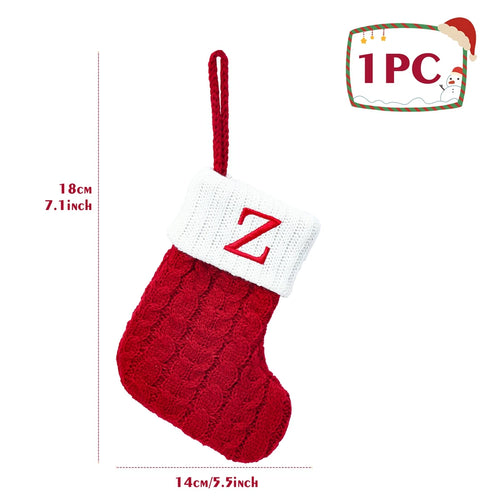 Christmas Alphabet Knitting Socks Christmas Gift Packing Bags