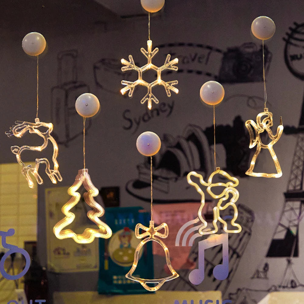 1 Piece Christmas Decoration Light Led String Light Bell Elk Star