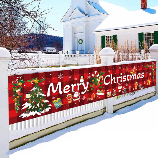 Christmas Outdoor Banner Flag Merry Christmas Decoration for Home 2023