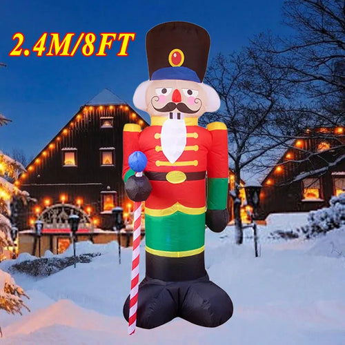 Backpack Santa Claus Christmas Decoration Inflatable Toys With LED