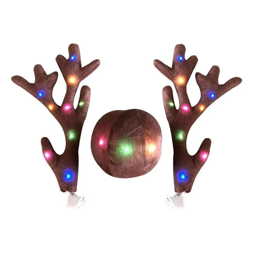 LED Glowing Antlers Christmas Car Decoration Auto Truck Costume