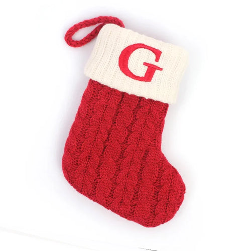 Letters Christmas Stocking New Knitting Christmas Tree Pendant