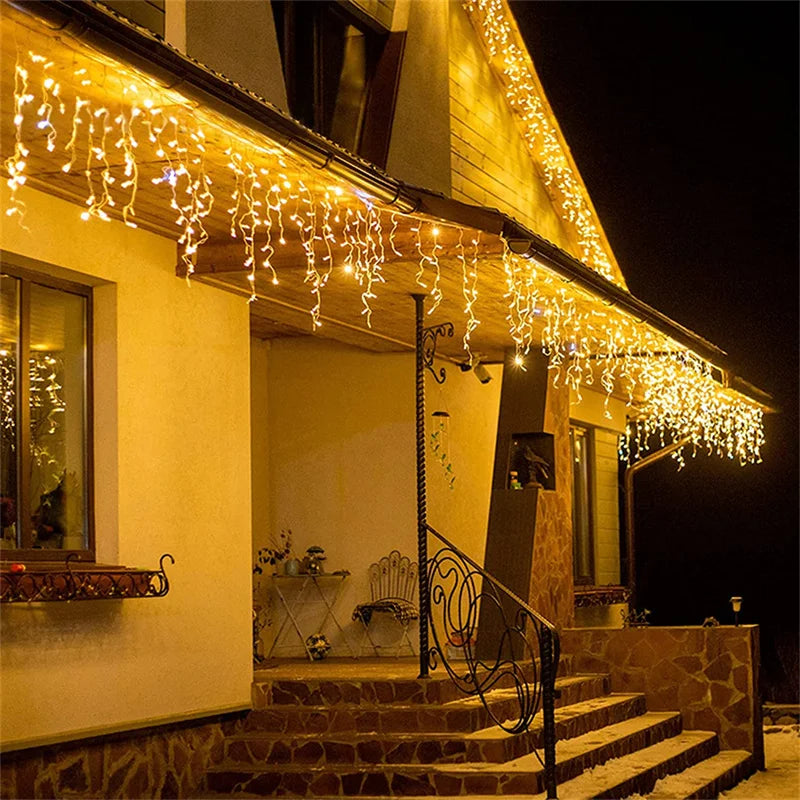 Christmas Lights Waterfall Outdoor Decoration 5M Droop 0.4-0.6m Led