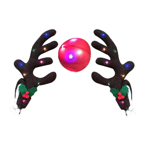 LED Glowing Antlers Christmas Car Decoration Auto Truck Costume