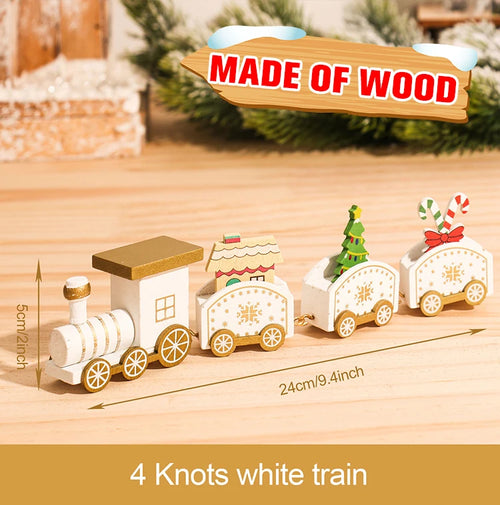 Christmas Wooden Train 2024 Xmas Ornament Merry Christmas Decorations