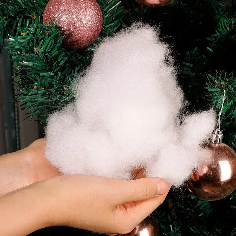 Christmas Fake Snow Cotton Like Artificial White Snow Fluffy Fiber