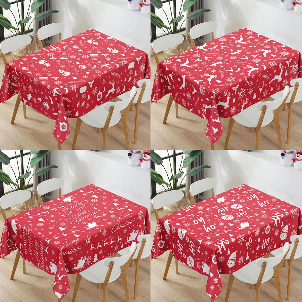 Christmas Tablecloth Merry Christmas Decorations For Home 2024 Navidad