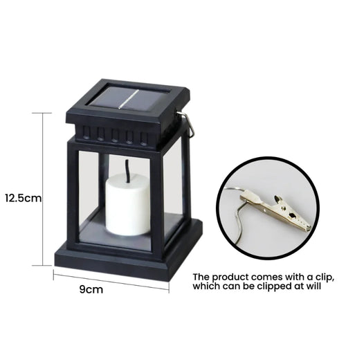 LED Retro Flickering Hanging Lantern Candle Bright Pathway Decoration