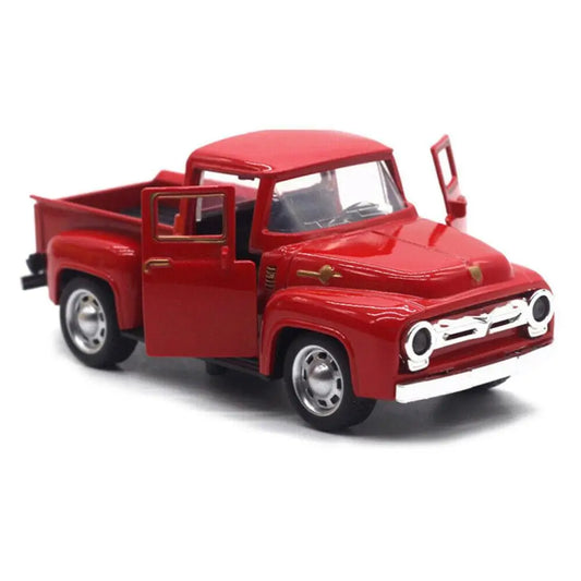 1/32 Red Metal Truck Toy Vintage Red Mini Desktop Decoration Kids