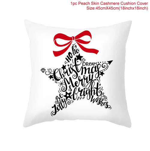 45*45 Christmas Cushion Cover Pillowcase Merry Christmas Decoration