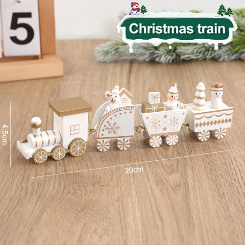 Christmas Wooden Train Merry Christmas Decorations for Home 2023 Xmas