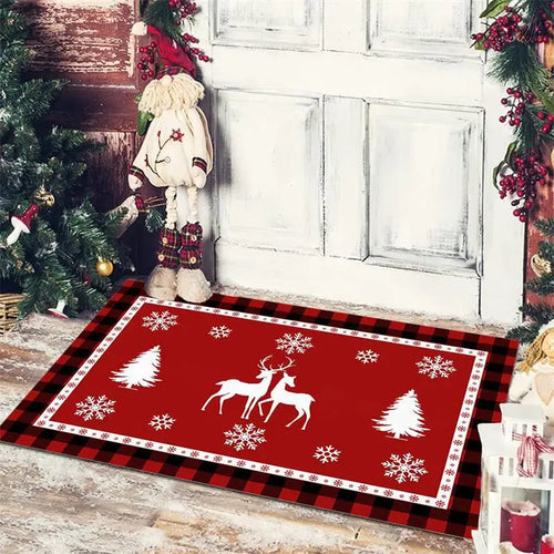 Christmas Decoration Floor Mat Entrance Door Bedroom Bath Toilet Anti