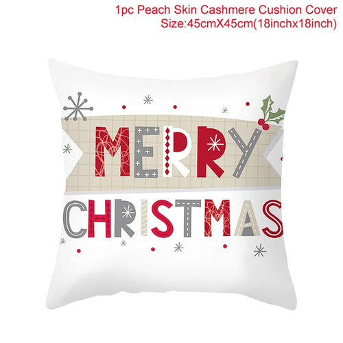 45*45 Christmas Cushion Cover Pillowcase Merry Christmas Decoration