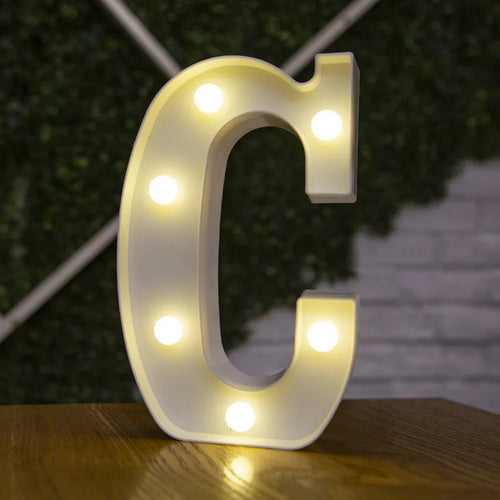 Alphabet Letter LED Lights Luminous Number Lamp Decor  Battery Night