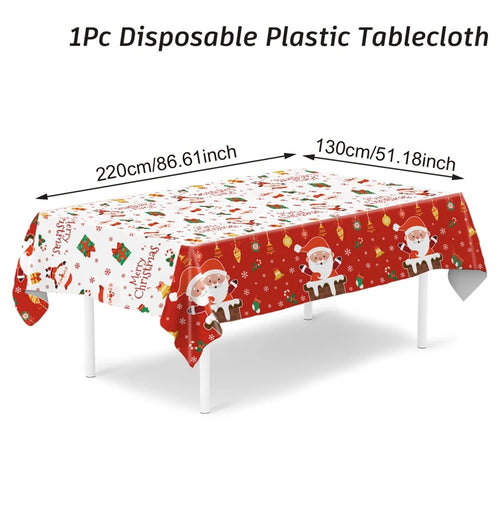 Christmas Tablecloth Merry Christmas Decorations For Home 2024 Navidad