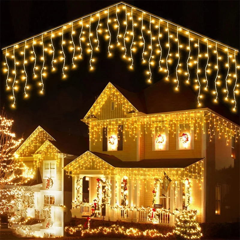 Christmas Lights Waterfall Outdoor Decoration 5M Droop 0.4-0.6m Led