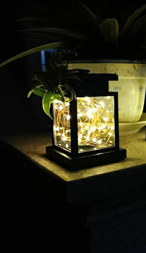 LED Retro Flickering Hanging Lantern Candle Bright Pathway Decoration