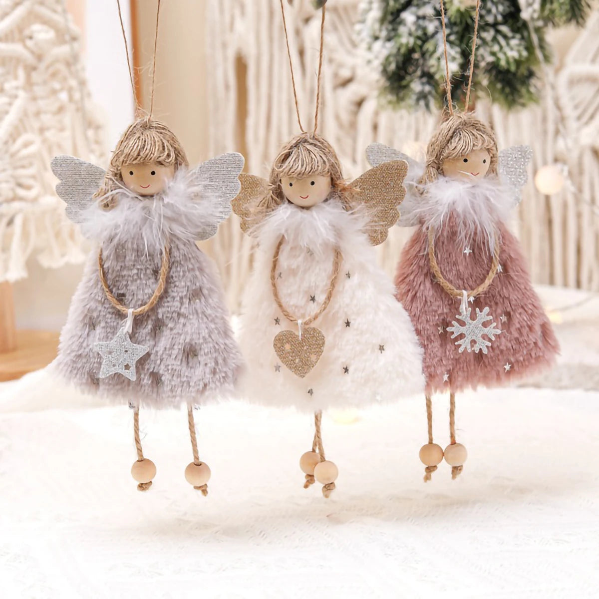 Christmas Angel Doll Pendants Xmas Tree Decor Merry Christmas