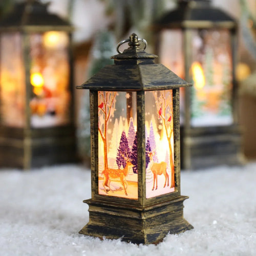 New Christmas Wind Lamp Candle Table Lamp Small Night Lamp Elderly