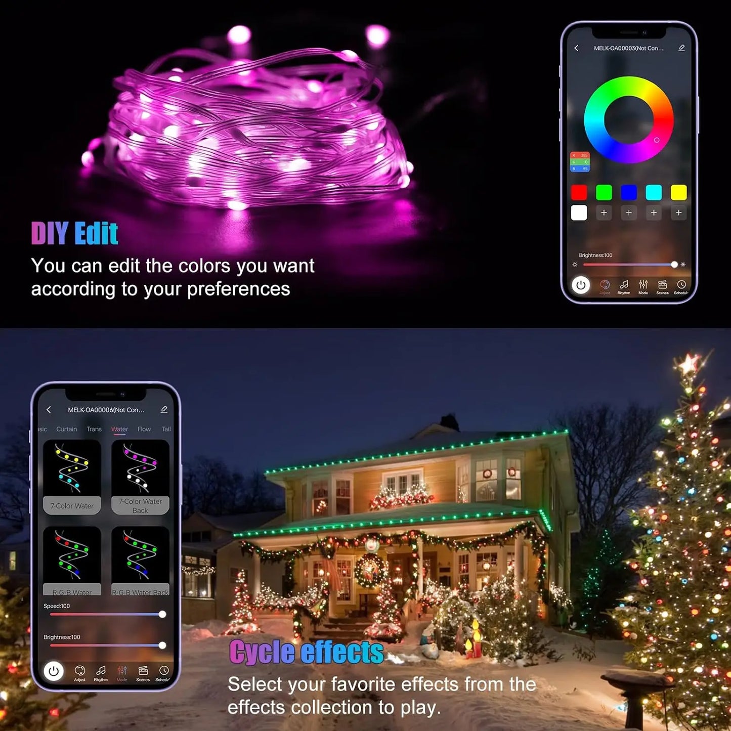 RGB IC Smart String Light DIY LED Fairy Lights Programmable WS2812B